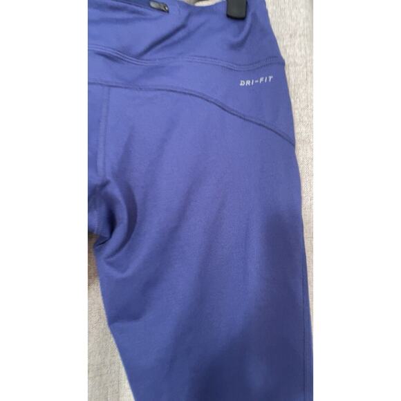 Nike Epic Run Leggings Womens Purple Mid Rise Tight Fit Crop Pants Dri-Fit Sz Sm - Picture 4 of 7